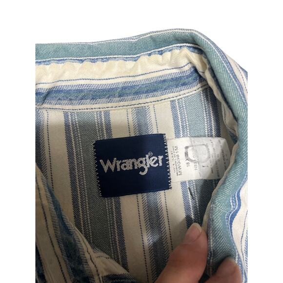 Men’s Vintage  Wrangler Pearl Snap Shirt 2XL 18 x 36 - Picture 6 of 6